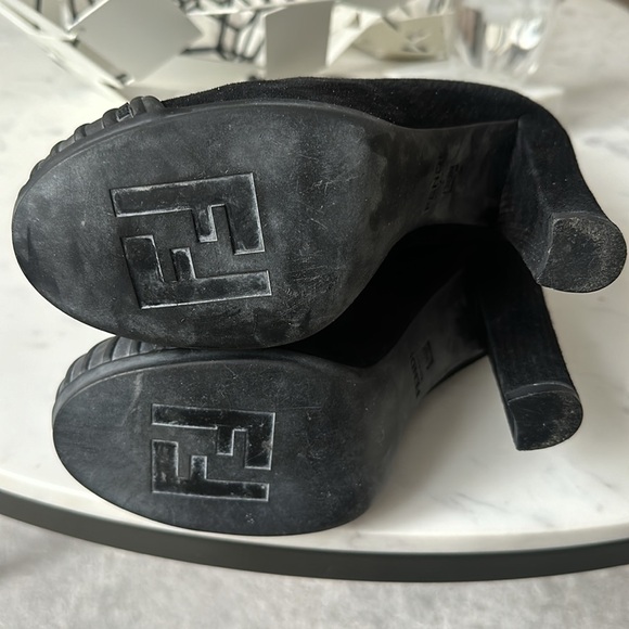 Fendi Suede High Heeled Boots Size 38 1/2 - Picture 14 of 15